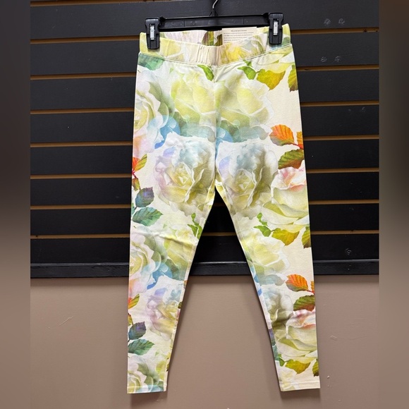 Soft Surroundings Cream Floral Ankle Leggings NWT – XS Stretchy Print Pants - Picture 1 of 3